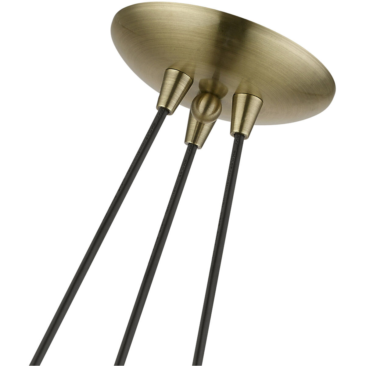 Piedmont 3 Light 22 inch Antique Brass Multi Pendant Ceiling Light