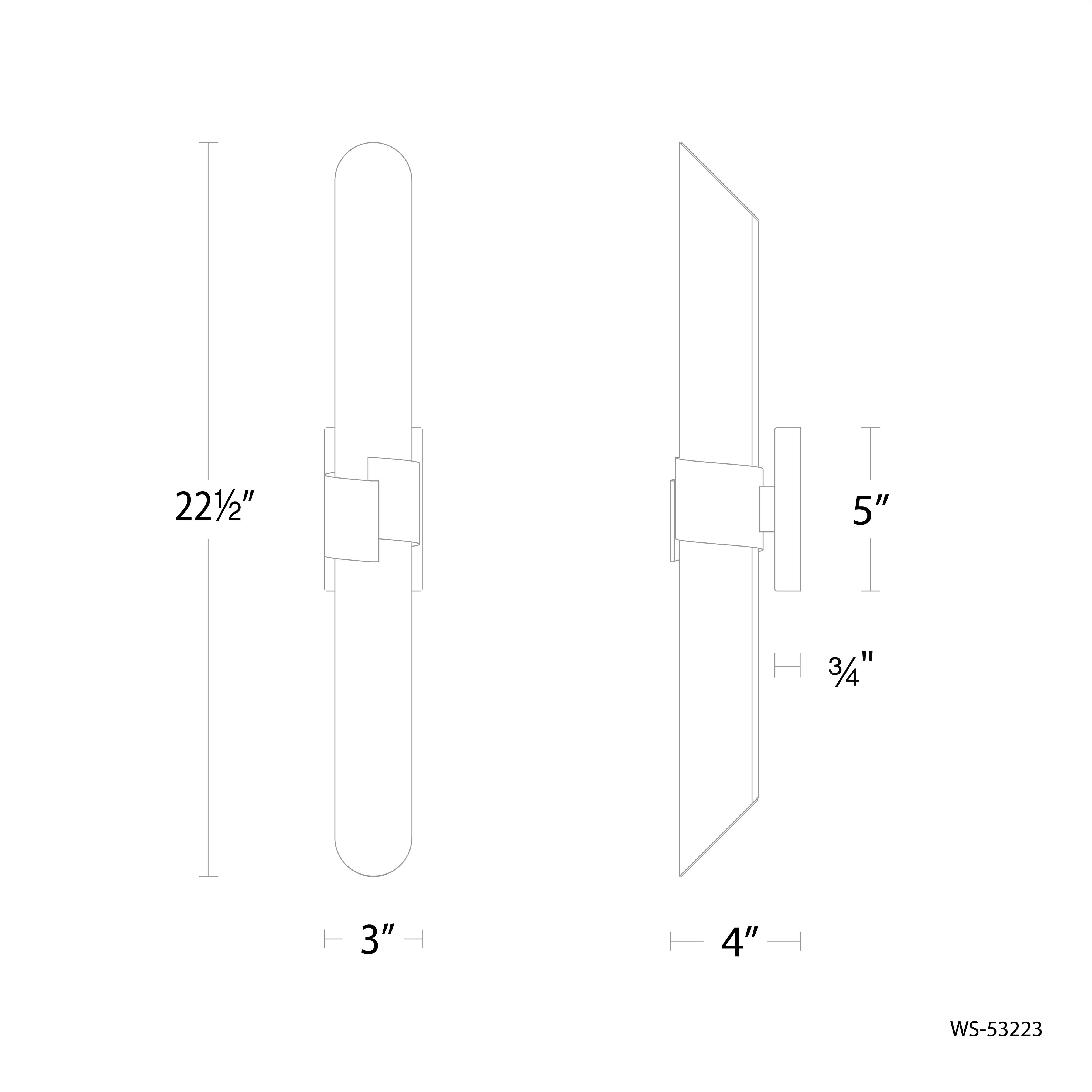Fallon LED 22.5 inch Brushed Nickel Bath Vanity & Wall Light, dweLED