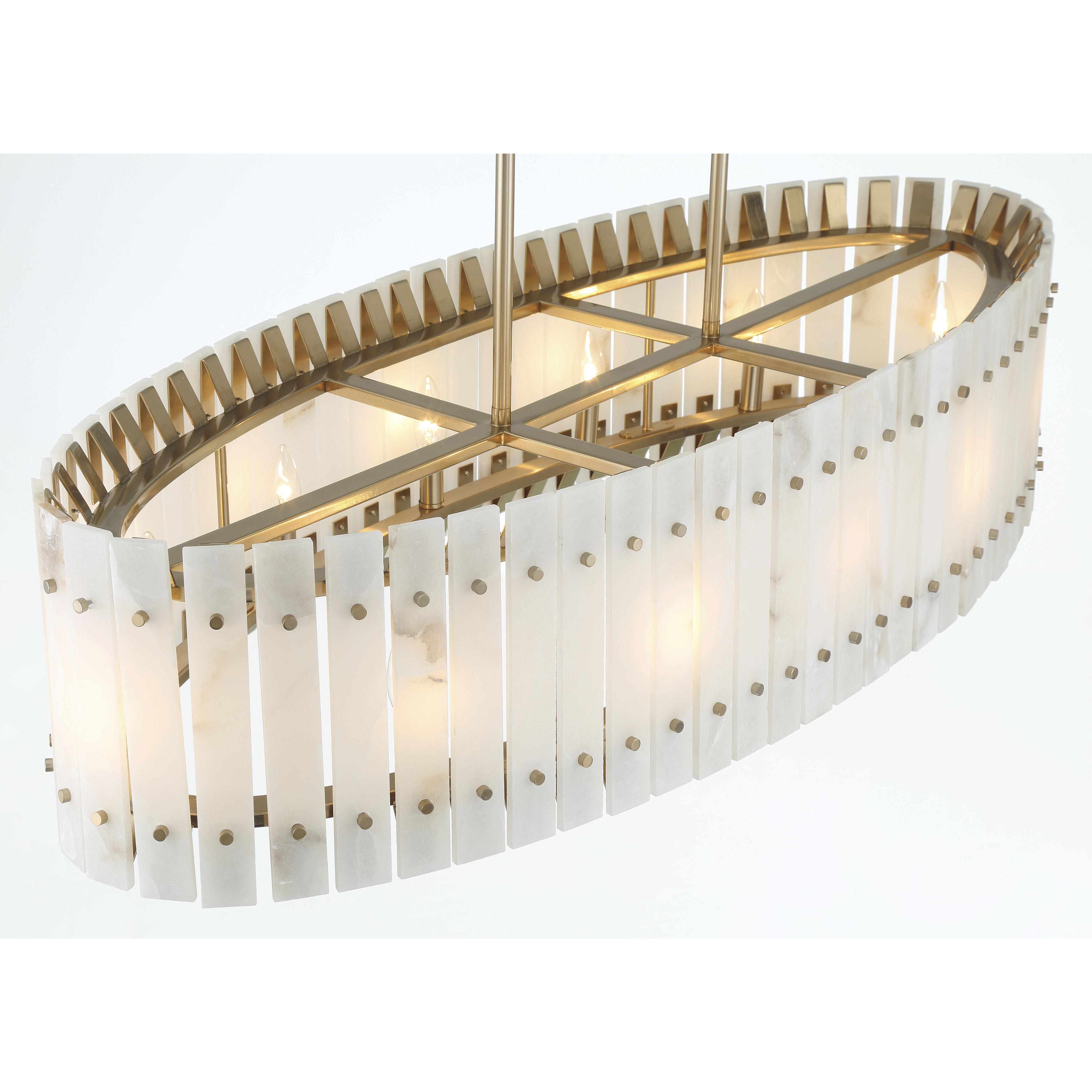 Bardon 12 Light 48 inch Celeste Brass Island Chandelier Ceiling Light