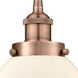 Edison Beacon 1 Light 6 inch Antique Copper Mini Pendant Ceiling Light