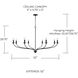 Dolan 8 Light 52 inch Matte Black Chandelier Ceiling Light