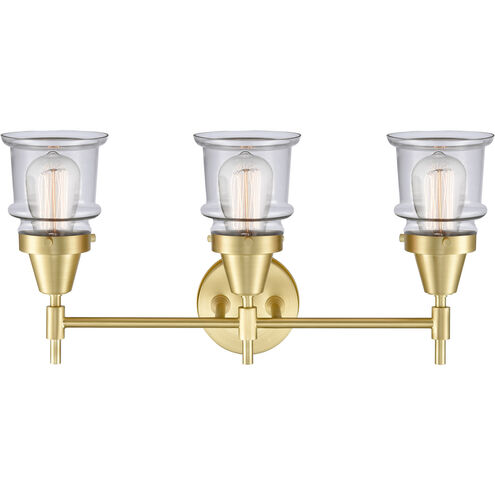 Caden 3 Light 23 inch Satin Brass Bath Vanity Light Wall Light in Clear Glass