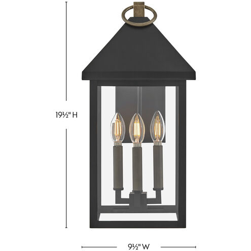 Rhett LED 19.5 inch Black Outdoor Wall Mount