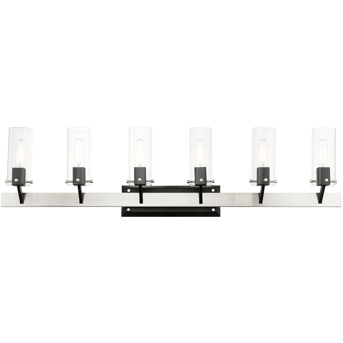 Beckett 6 Light 48 inch Brushed Nickel Vanity Sconce Wall Light