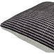 Chunky Grid 22 X 22 inch Black/Silver Accent Pillow