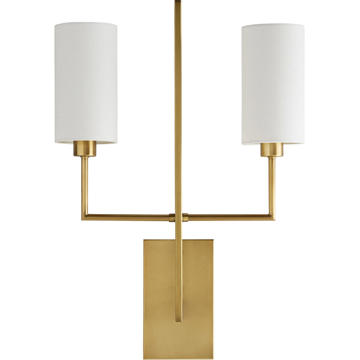 Arteriors DB49017 Blade 2 Light 18 inch Antique Brass Sconce Wall Light Ray Booth Essential Lighting