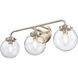 Fairbanks 3 Light 23.25 inch Brushed Nickel Vanity Light Wall Light