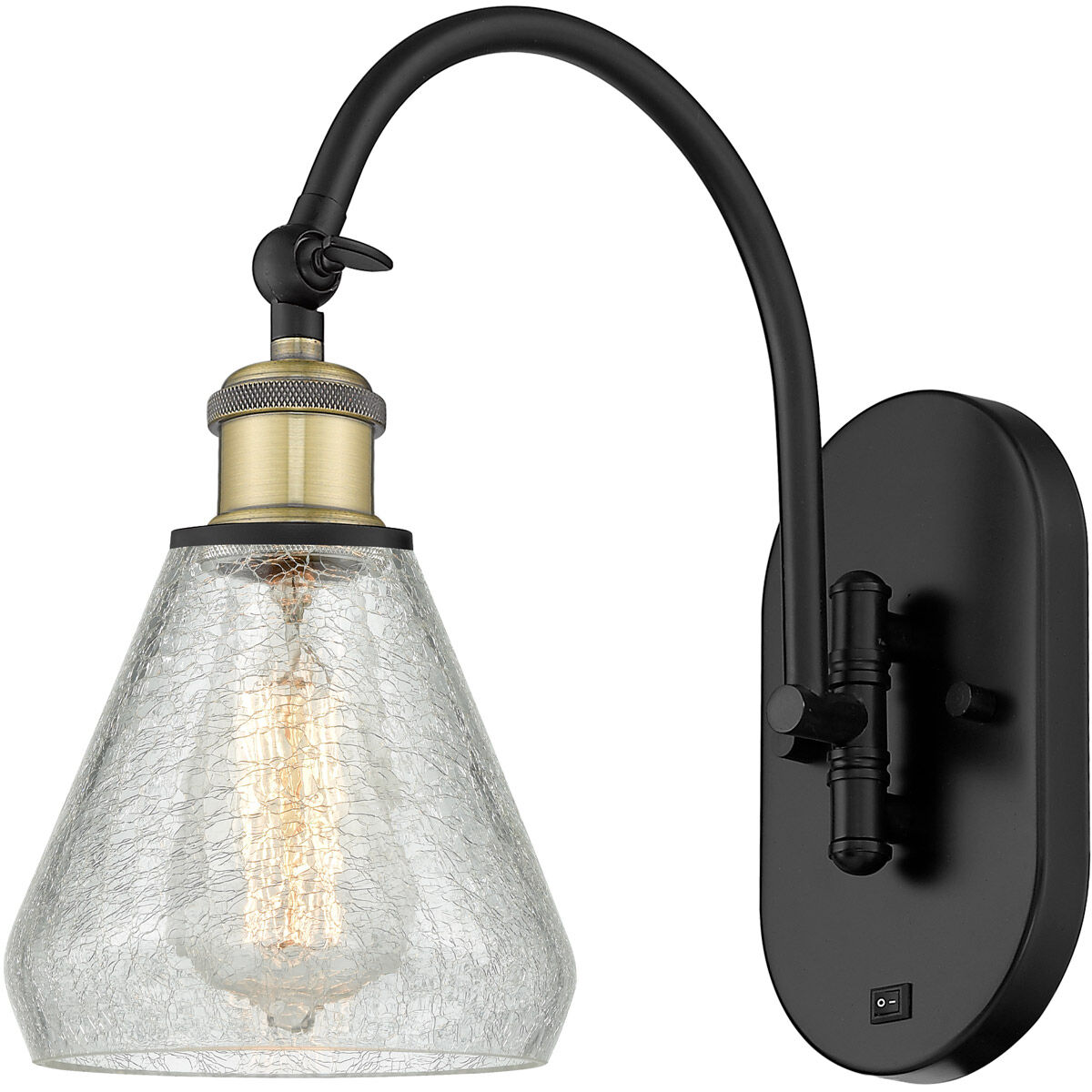 Ballston Conesus 1 Light 6 inch Black Antique Brass Sconce Wall Light