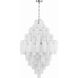 Addis 20 Light 31.5 inch Polished Chrome Chandelier Ceiling Light in Tronchi Glass White