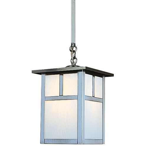 Mission 1 Light 10 inch Verdigris Patina Pendant Ceiling Light in White Opalescent, T-Bar Overlay
