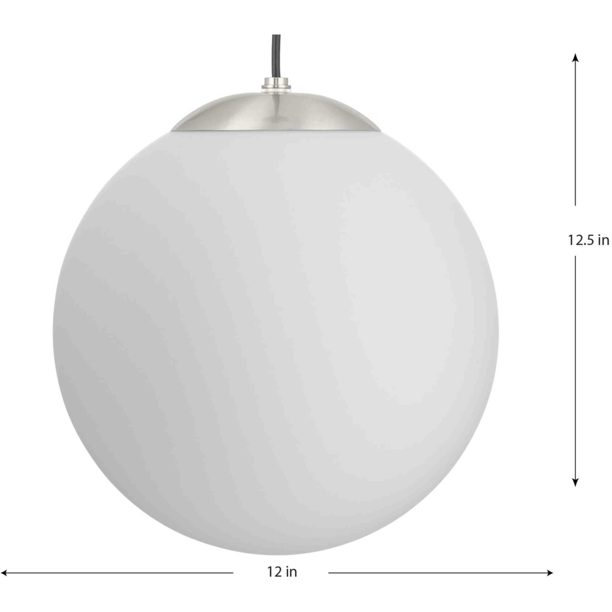 Atwell 1 Light 12 inch Brushed Nickel Pendant Ceiling Light, Large