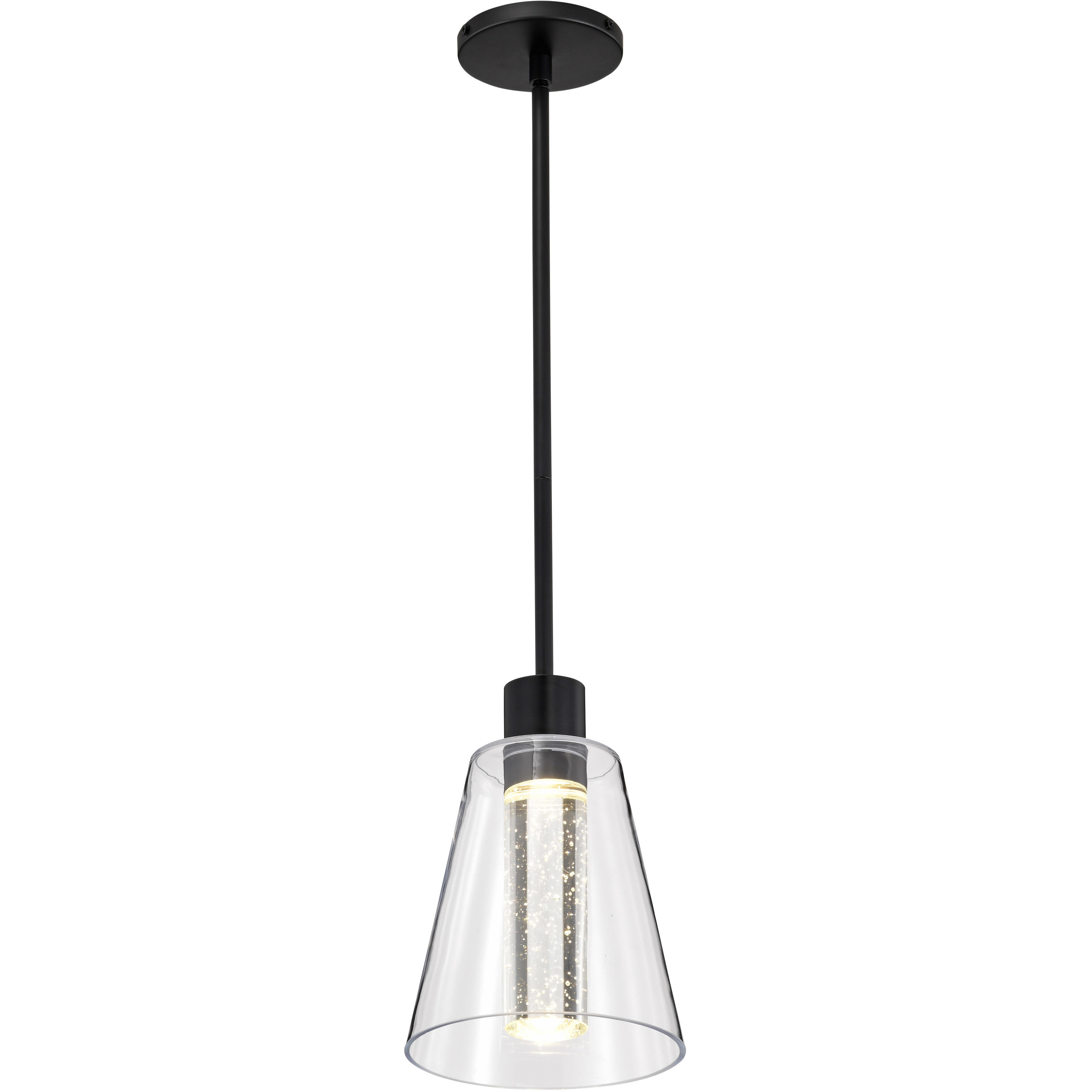 Aura LED 7.25 inch Matte Black Pendant Ceiling Light