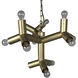 Snow Flake 12 Light 22 inch Antique Brass Chandelier Ceiling Light