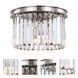 Sydney 3 Light 16 inch Polished nickel Flush Mount Ceiling Light in Clear, Urban Classic