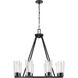 Titus 8 Light 33 inch Matte Black Chandelier Ceiling Light