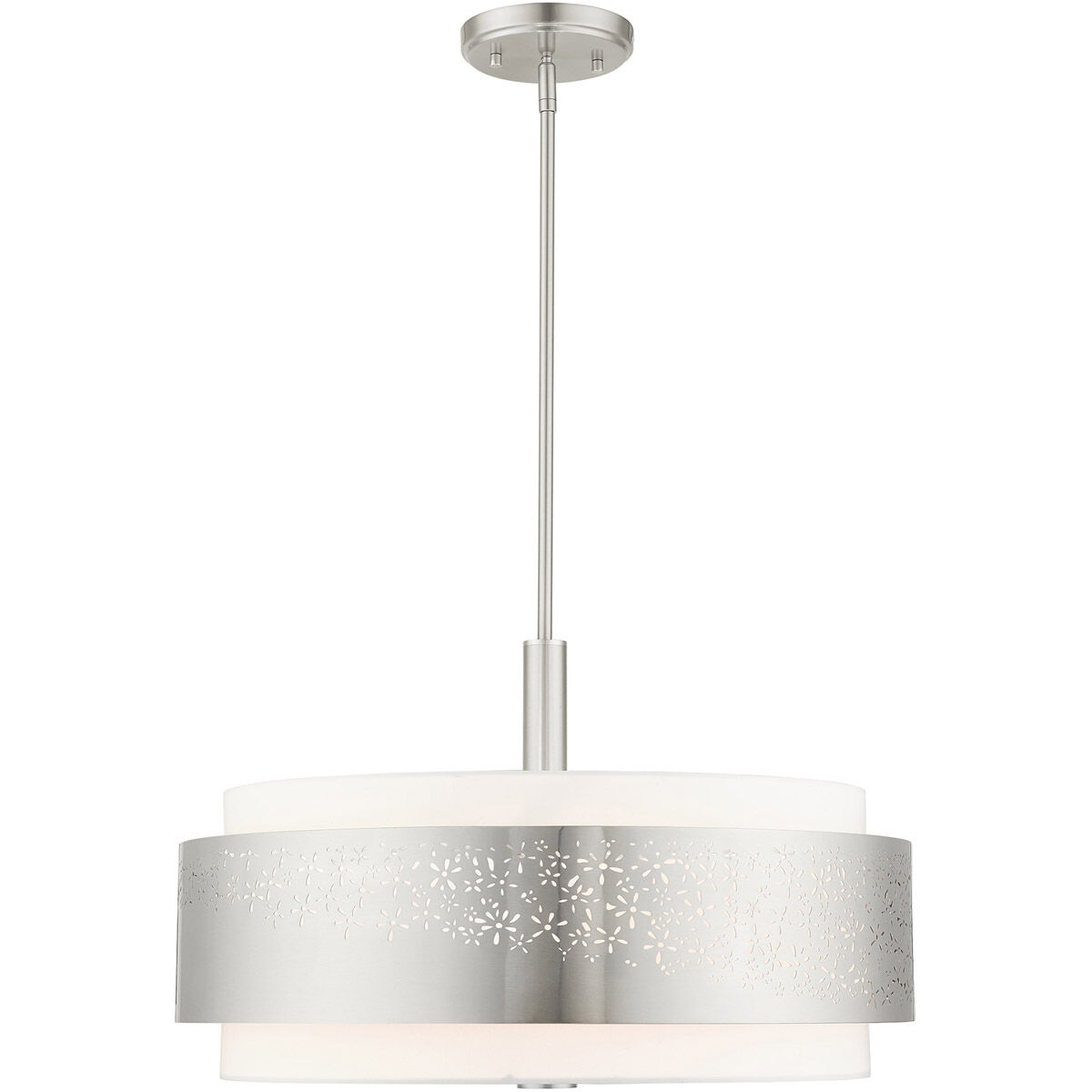 Noria 5 Light 24 inch Brushed Nickel Chandelier Ceiling Light