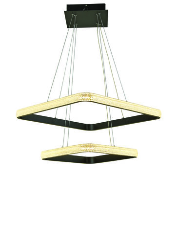 Willow LED 24 inch Black Foyer Chandelier Ceiling Light