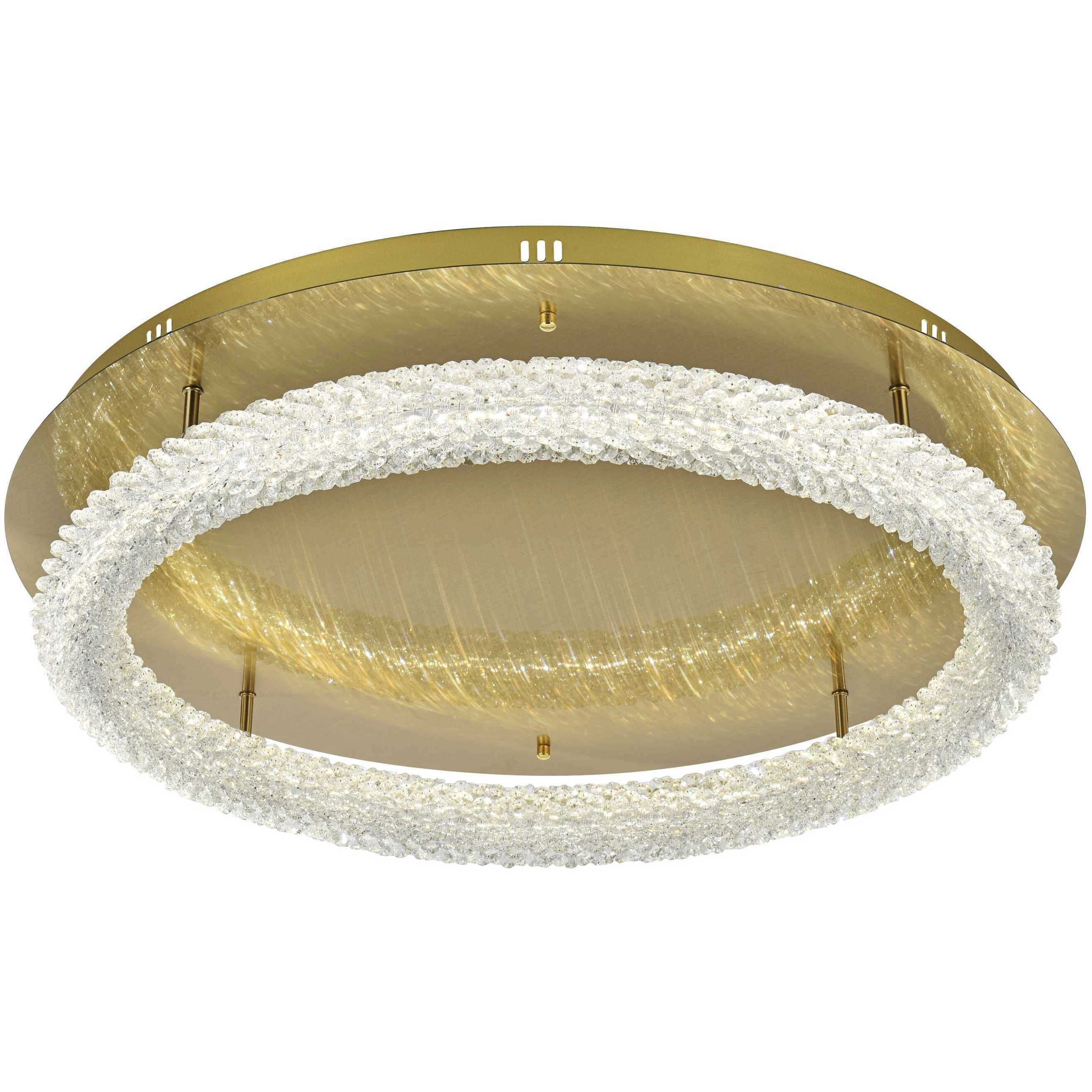 Bowen 1 Light 29.5 inch Satin Gold Flush Mount Ceiling Light