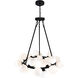 Arya LED 26 inch Black Chandelier Ceiling Light
