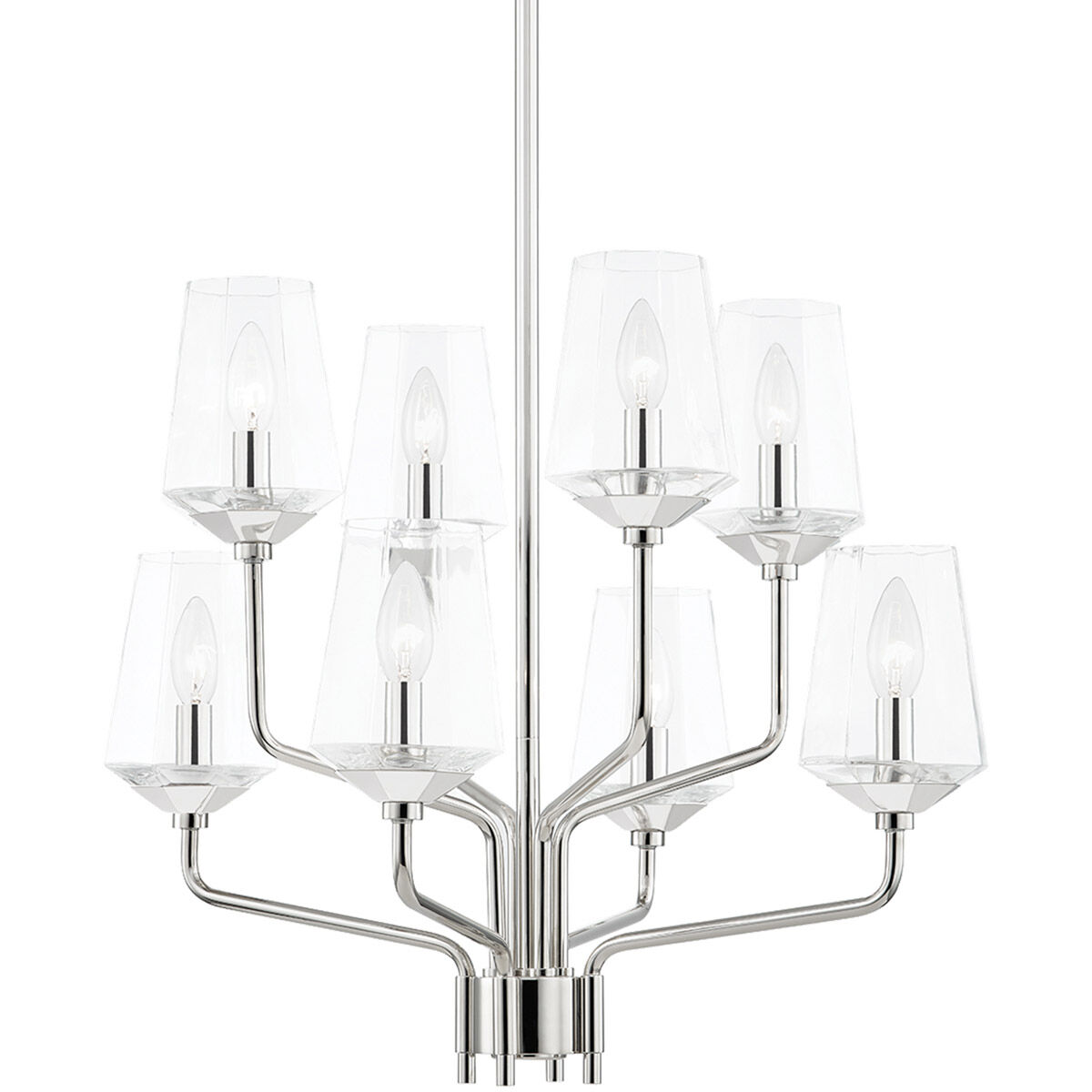 Kayla 8 Light 24 inch Polished Nickel Chandelier Ceiling Light