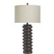 Signature 35 inch 150 watt Dark Teak Table Lamp Portable Light