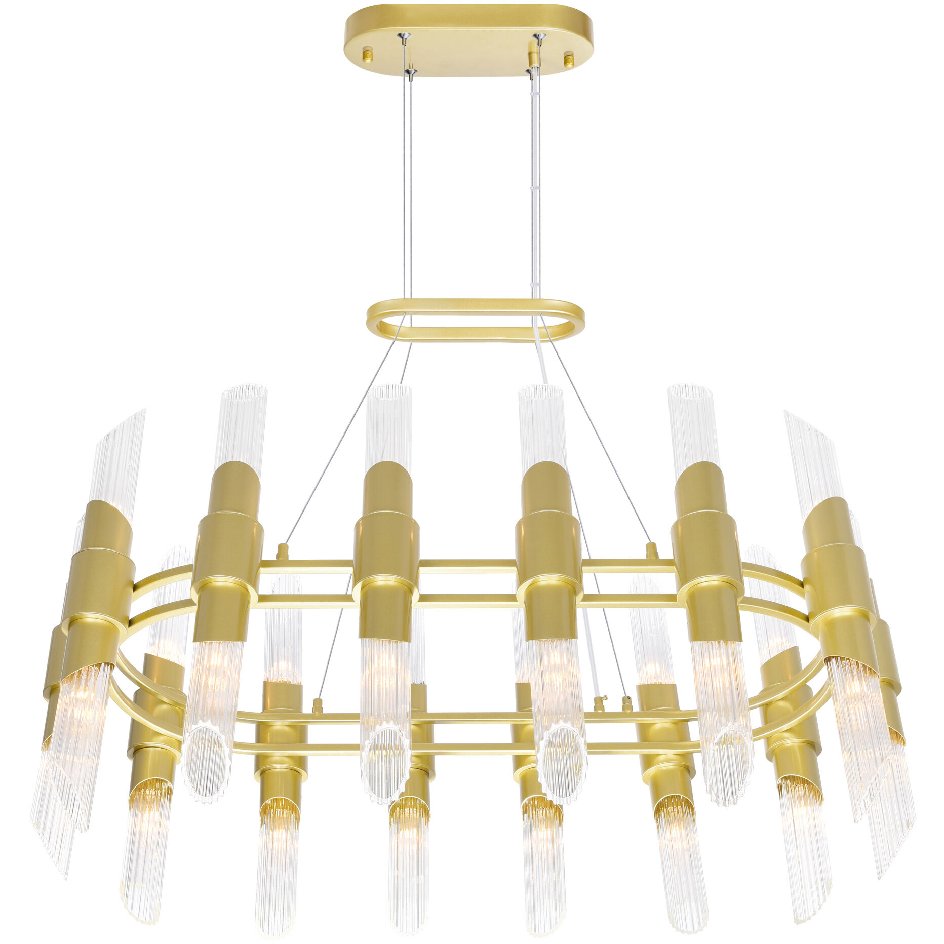 Croissant 28 Light 39 inch Satin Gold Island/Pool Table Light Ceiling Light