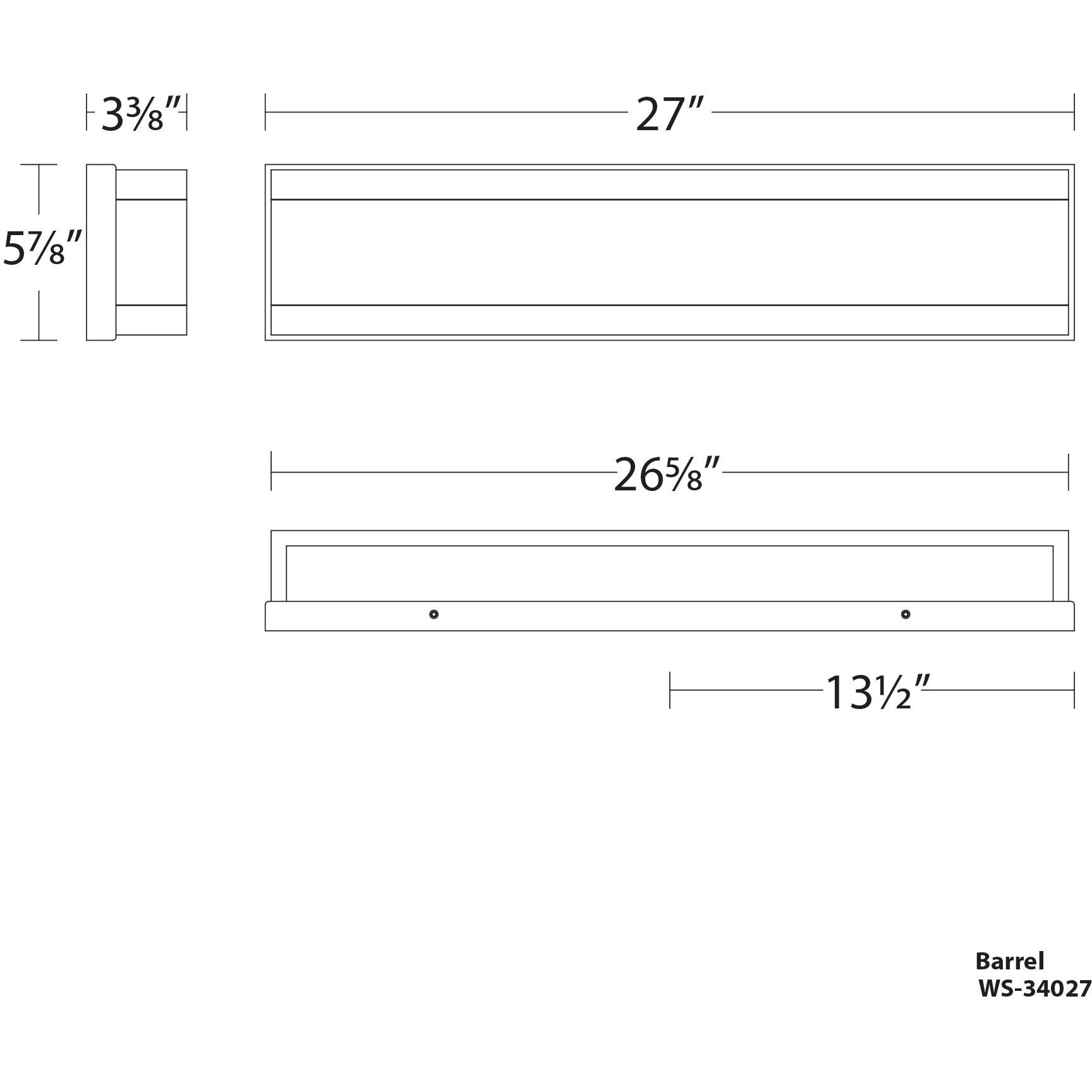 Repose LED 27 inch Aluminum Bath Vanity & Wall Light, dweLED