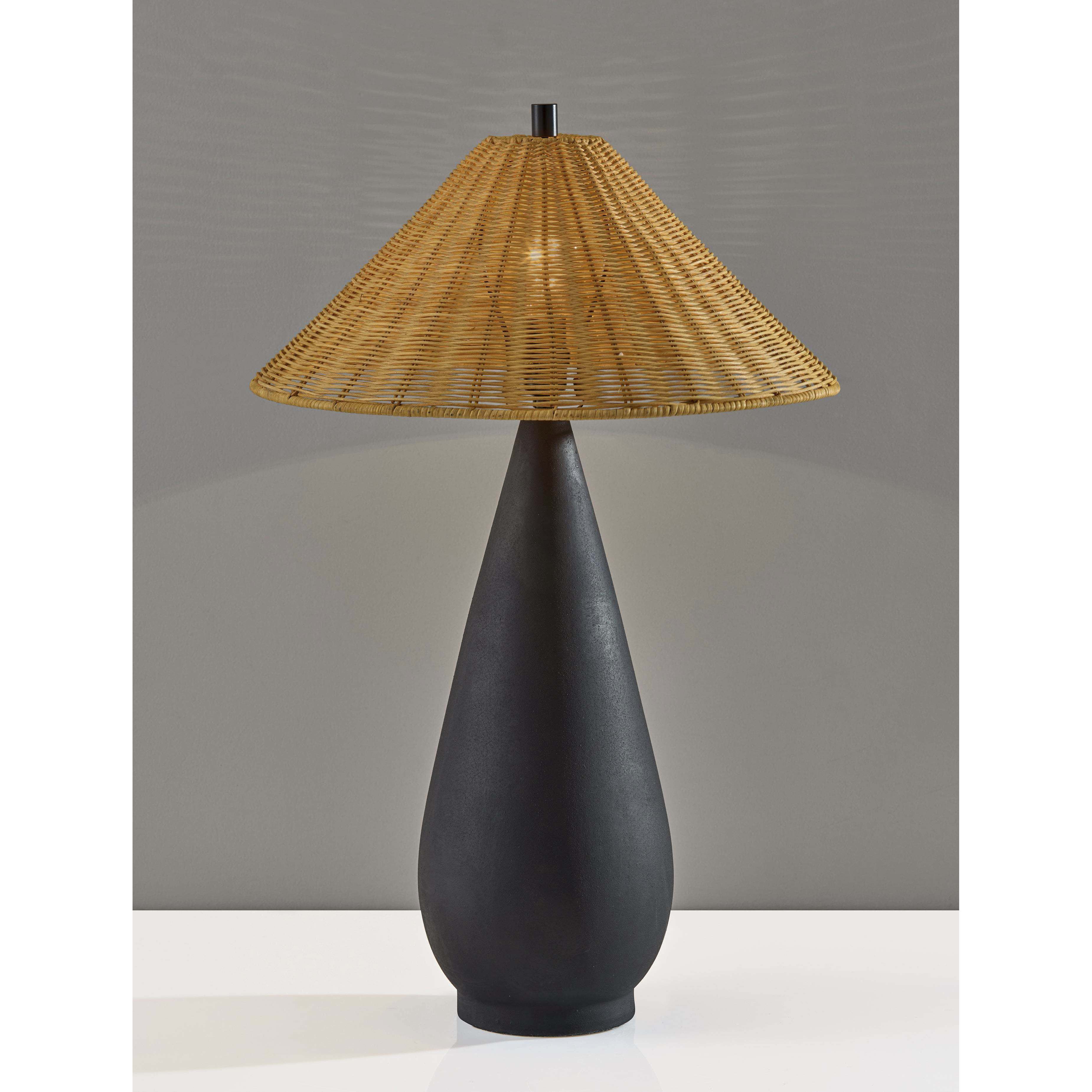Lorelei 28 inch 100.00 watt Black Rough Finished Ceramic Table Lamp Portable Light