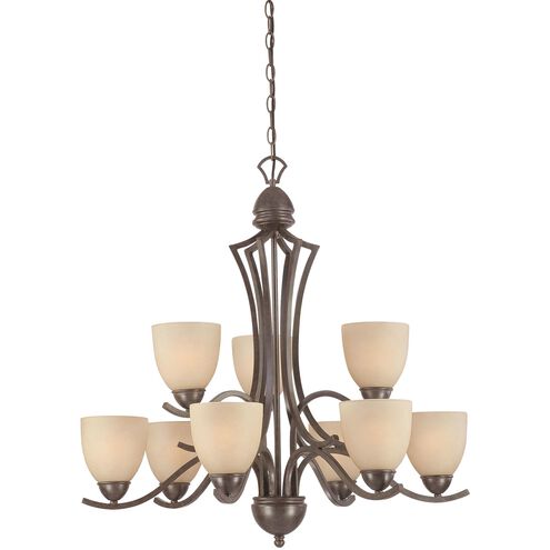 Triton 9 Light 31 inch Sable Bronze Chandelier Ceiling Light