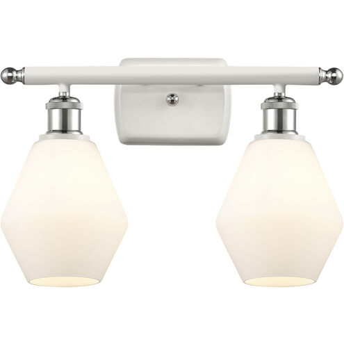 Ballston Cindyrella LED 16 inch White and Polished Chrome Bath Vanity Light Wall Light in Matte White Glass