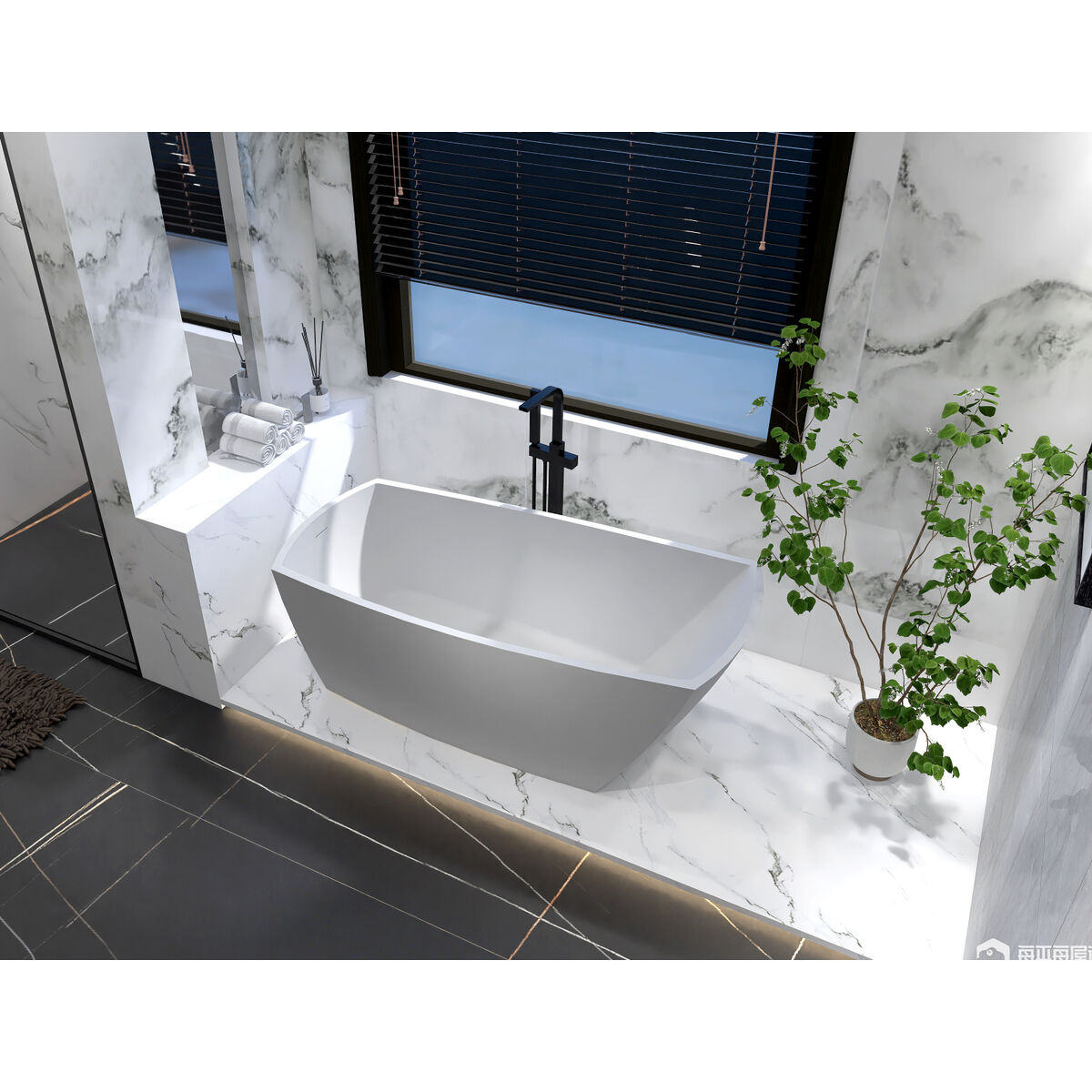 Brock Glossy White Bathtub