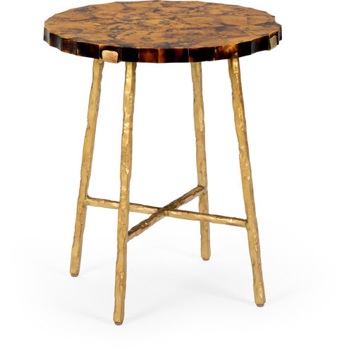 Chelsea House Natural Brown/Antique Gold Side Table