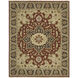 Danila 36 X 24 inch Burgandy / Beige / Dark Brown / Light Olive / Olive Handmade Rug