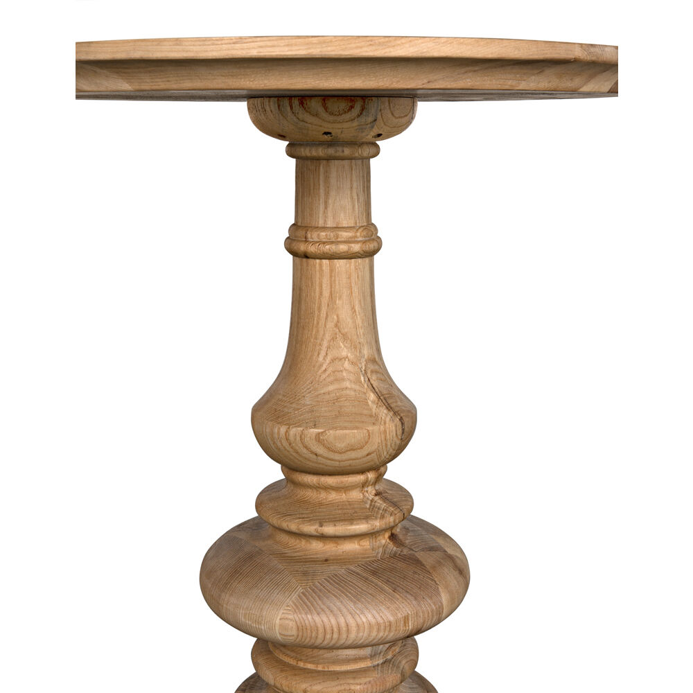 Old Elm 28 X 20 inch Clear Coat Flat Pedestal Side Table