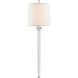 Thomas O'Brien Lyra 2 Light 11 inch Polished Nickel and Crystal Tail Sconce Wall Light, Large