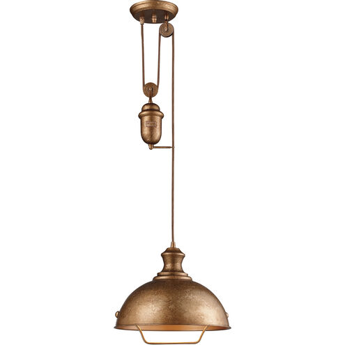 Farmhouse 1 Light 14 inch Bellwether Copper Pendant Ceiling Light in Incandescent