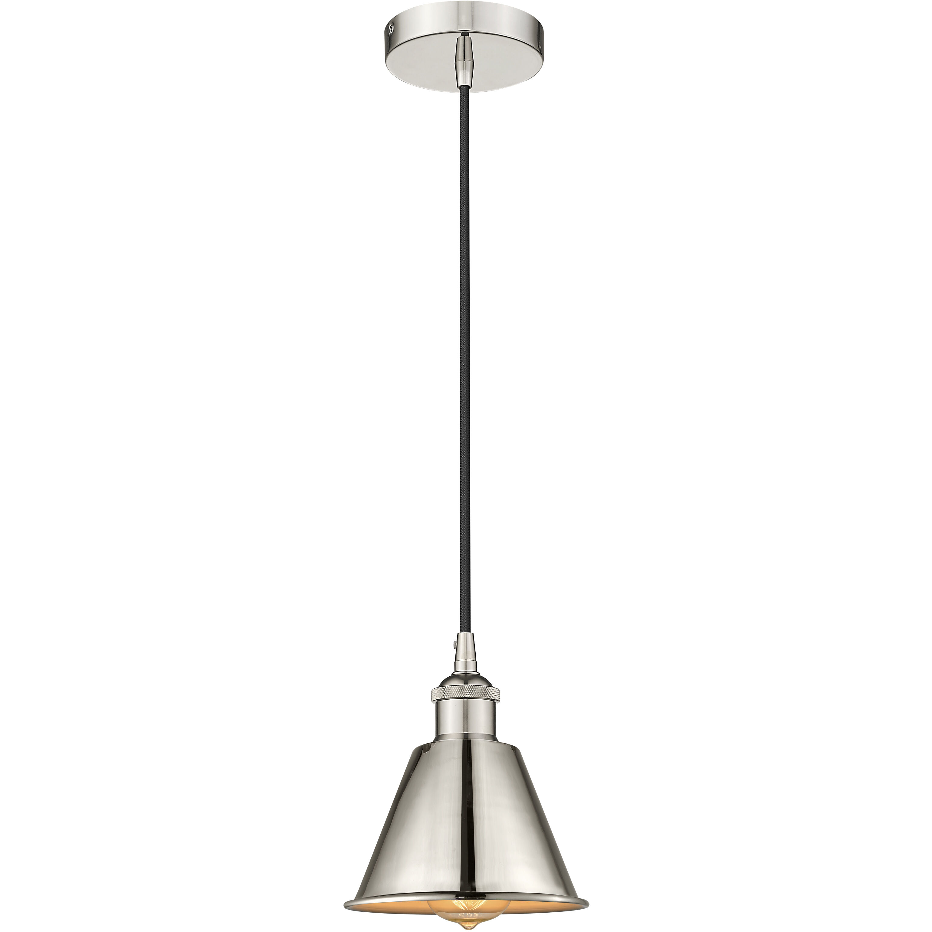 Edison Smithfield LED 7 inch Polished Nickel Mini Pendant Ceiling Light