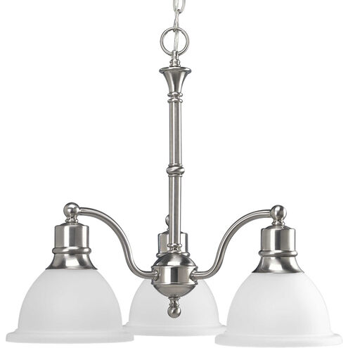 Madison 3 Light 22 inch Brushed Nickel Chandelier Ceiling Light