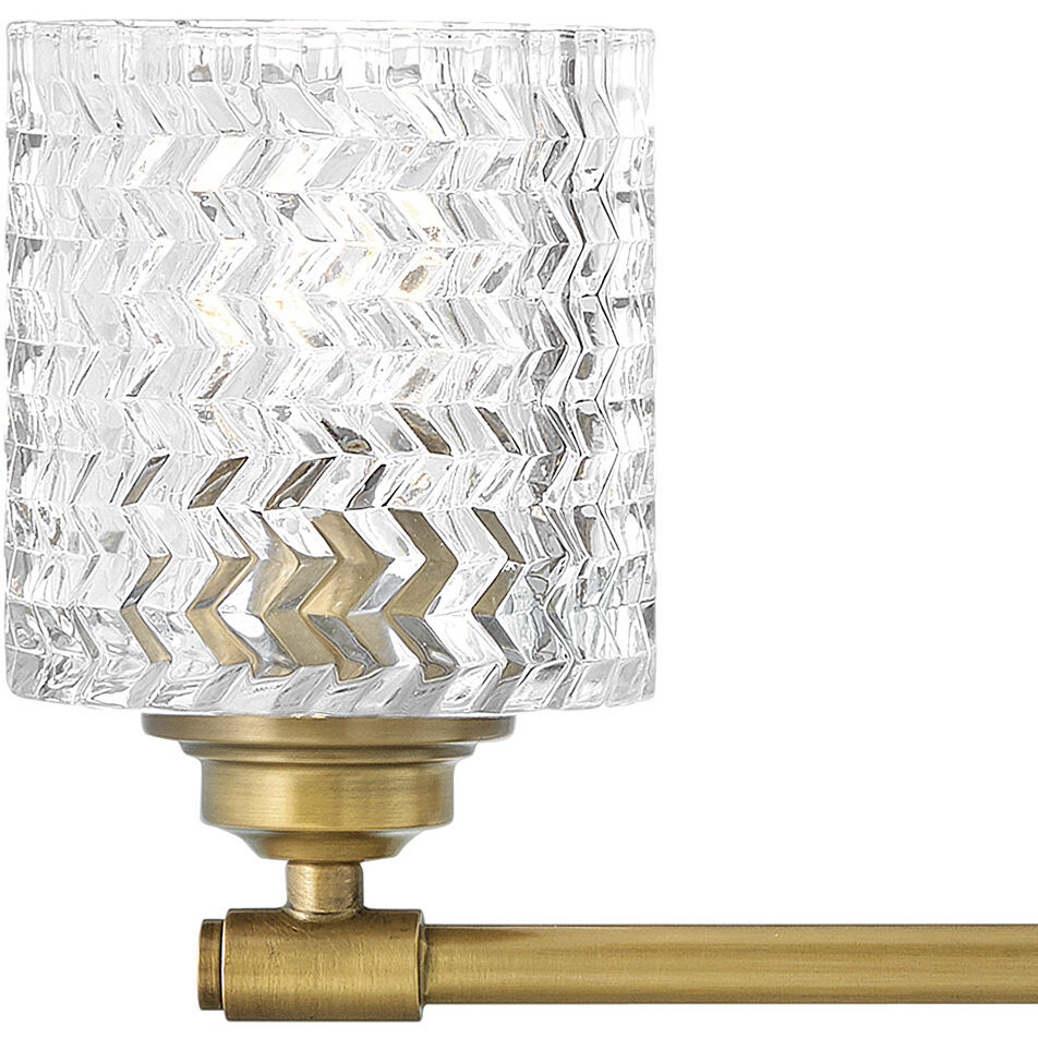 Elle 3 Light 24 inch Heritage Brass Vanity Light Wall Light