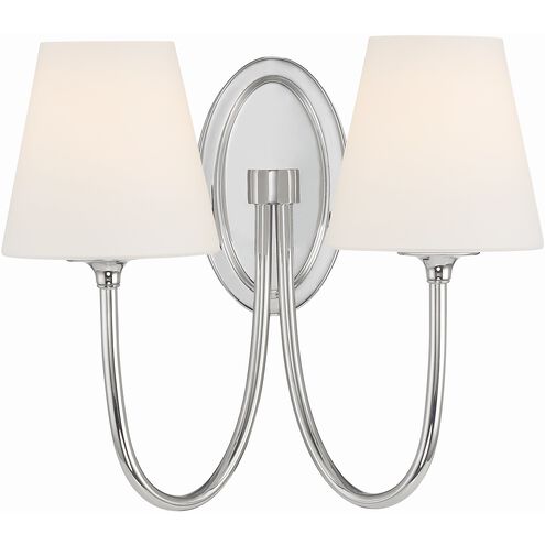 Juno 2 Light 15 inch Polished Nickel Sconce Wall Light