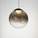 Planetary LED 9.75 inch Black Single Pendant Ceiling Light in Smoke