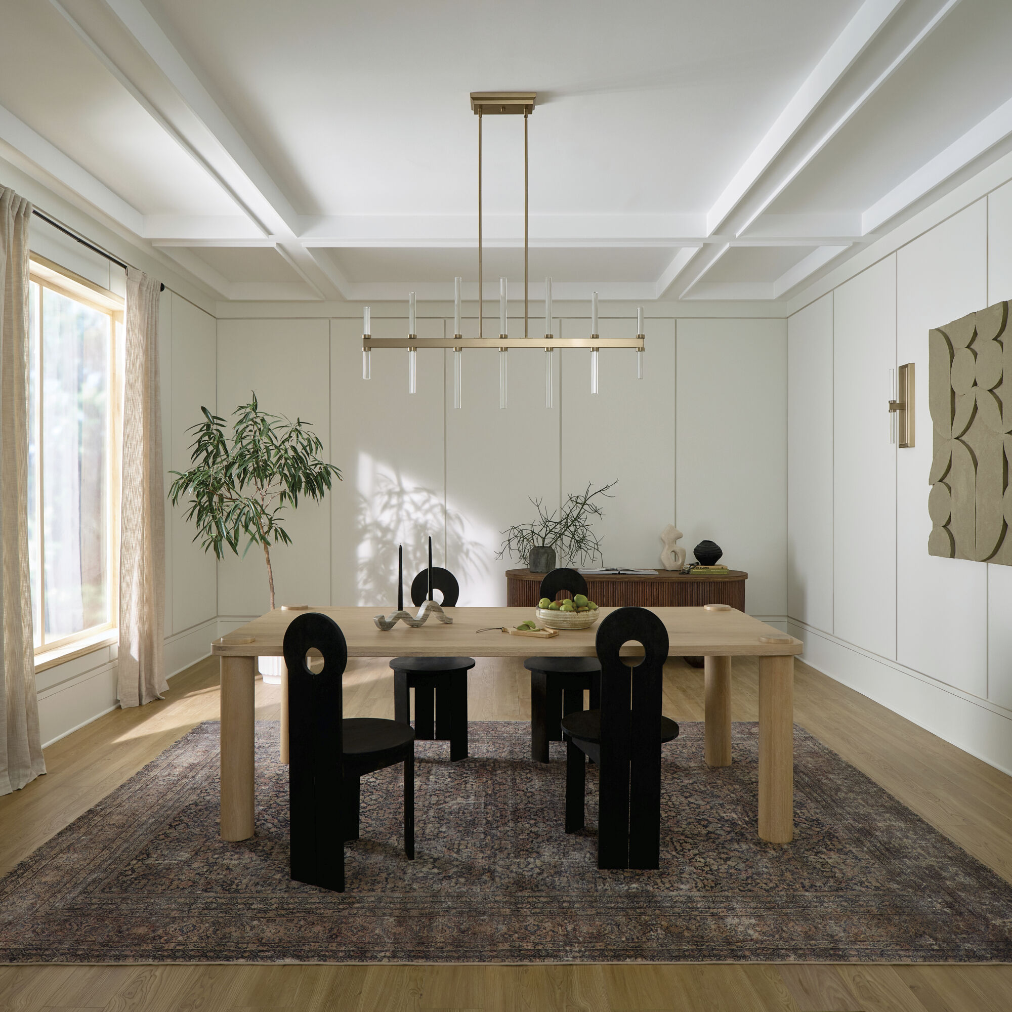 Sycara LED 5 inch Champagne Bronze Chandelier Linear Ceiling Light, Single