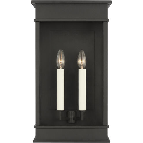 C&M by Chapman & Myers Cupertino 2 Light 22.75 inch Textured Black Outdoor Wall Lantern