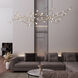 Constellation Ursa Major LED 92.75 inch Satin Brass Chandelier Ceiling Light in 3000K, Clear Faceted Acrylic, 10 FT. Cord
