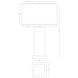 Harvey 33 inch 150.00 watt Midnight Blue Table Lamp Portable Light
