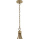 Panelist 5 Light 26 inch Brass Kisser Pendant Ceiling Light