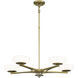 Scale LED 30 inch Soft Rass Chandelier Ceiling Light