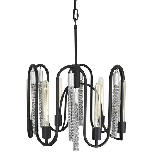 Darden 6 Light 18 inch Matte Black/Painted Chrome Pendant Ceiling Light