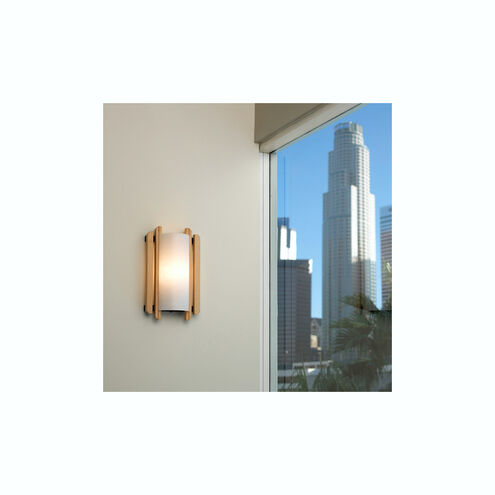 Domus 1 Light 7.5 inch Beech Wood ADA Wall Sconce Wall Light