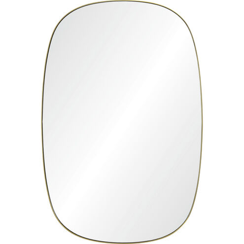 Gallegos 36 X 24 inch Brushed Brass and Clear Mirror